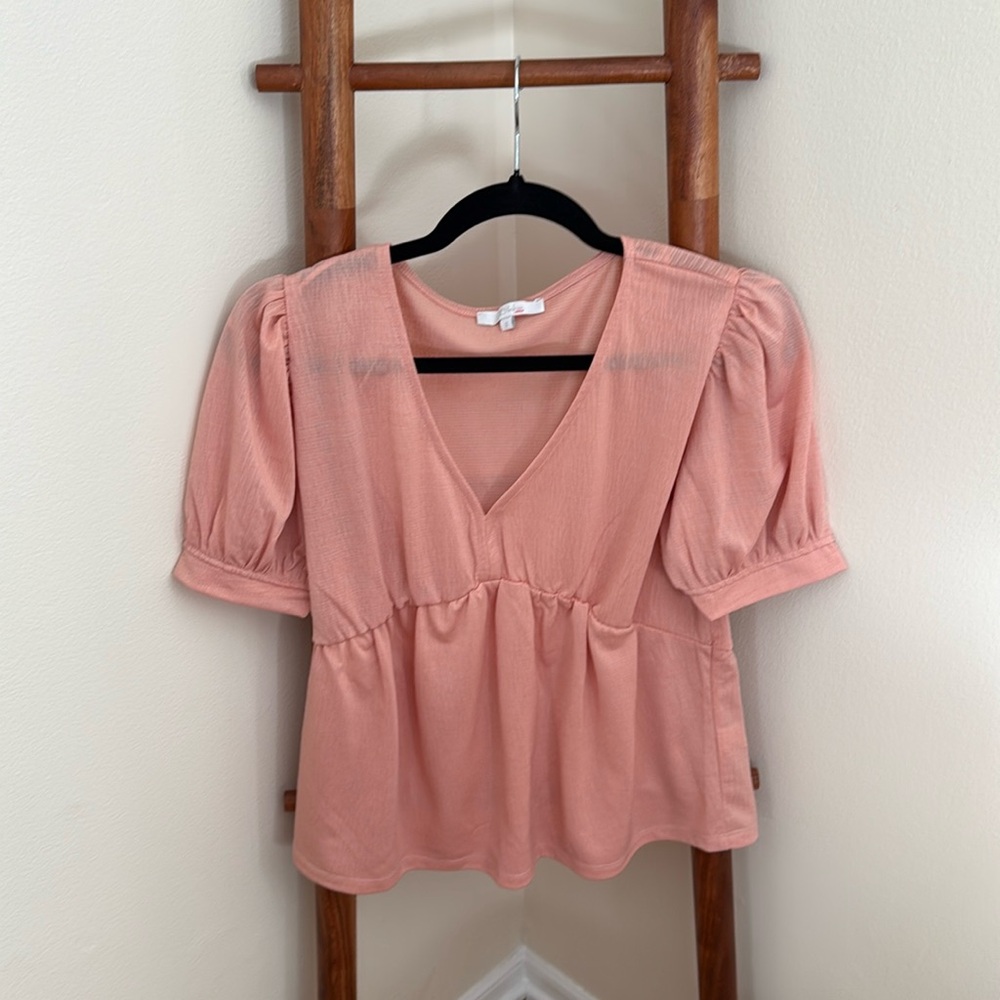 Peplum Puff Sleeve Blouse